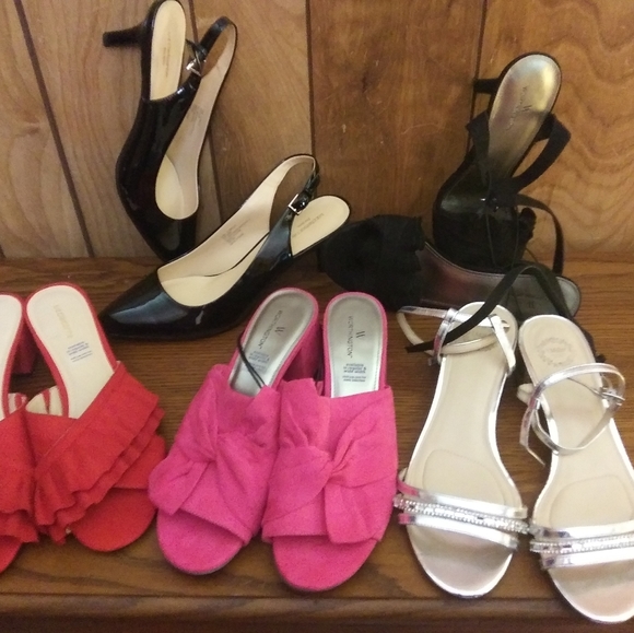 5 pair lot of woman's size 9.5 designer shoes. - Picture 2 of 3